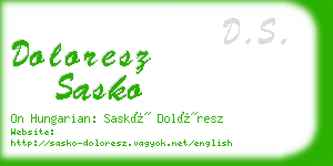 doloresz sasko business card